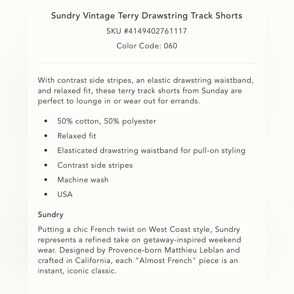 NWT new large fits medium Anthropologie sundry terry shorts red white blue stars - Picture 4 of 14